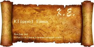 Klippel Emma névjegykártya