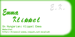 emma klippel business card